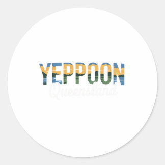 yeppoon queensland classic round sticker
