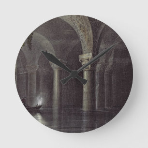 Yere Batan Serai (The Cisterns) Istanbul, engraved Round Clock