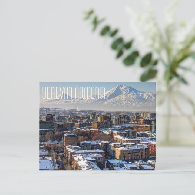 Yerevan Armenia Mountains Postcard (Standing Front)