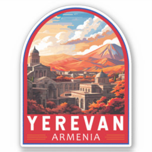 Yerevan Armenia Travel Art Vintage