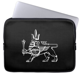 Yerevan city lion symbol Coat arms flag Armenia e Laptop Sleeve