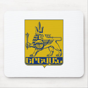 Yerevan city symbol Coat arms flag Armenia emblem Mouse Mat