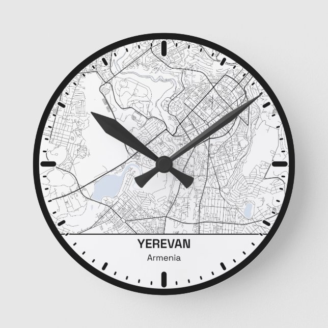 Yerevan  Clock City Line Art (Front)
