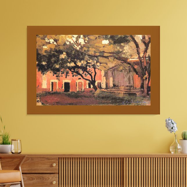 Yerres, the Aviary in Ornamental Farm, Canvas Print (Insitu(LivingRoom))