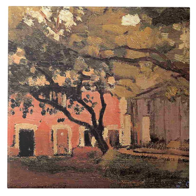 Yerres, the Aviary in Ornamental Farm, Tile (Front)