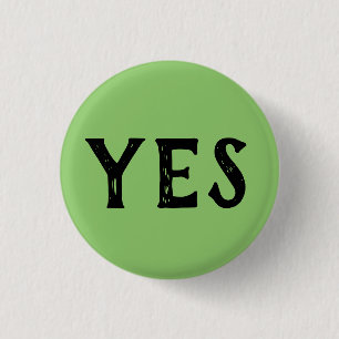 YES 3 CM ROUND BADGE