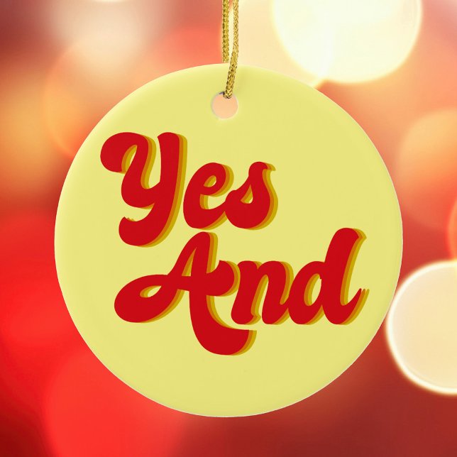 Yes And Improv Comedy Christmas Ceramic Tree Decoration (Creator Uploaded)