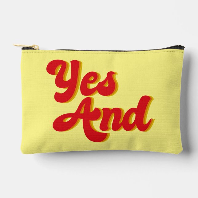 Yes And Improv Comedy Club Comedian Accessory Pouch (Front)