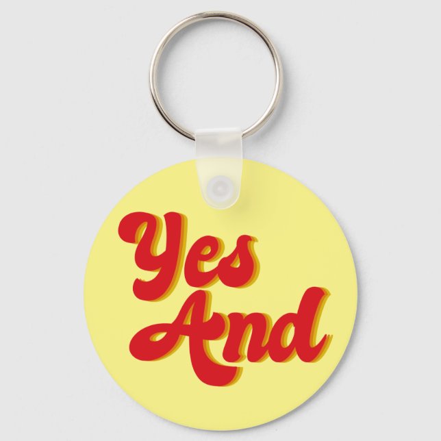 Yes And Improv Comedy Key Ring (Front)