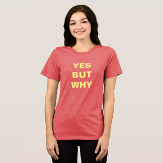 Yes But Why? Neurodiversity Curiosity ADHD Autism Tri-Blend Shirt