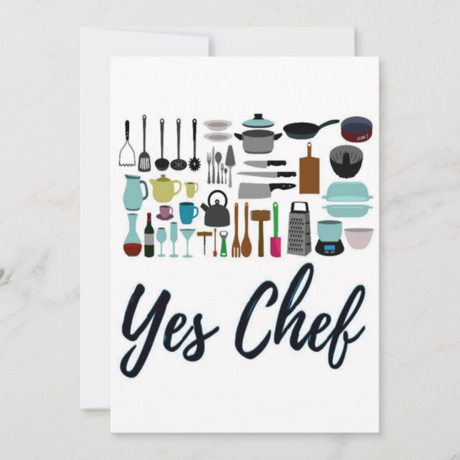 Yes Chef Christmas Holiday Recipe Card (Front)