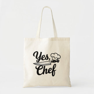 Yes Chef Funny Kitchen Cooking Budget Tote