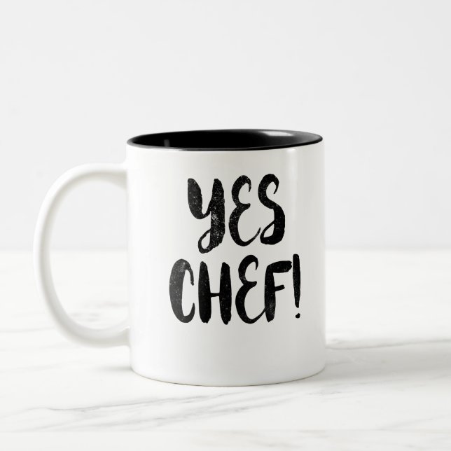 Yes Chef! Two-Tone Coffee Mug (Left)