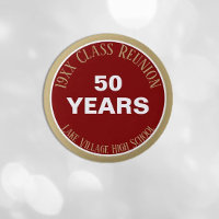 YES! Custom 50th class reunion button