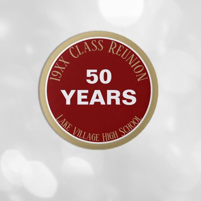 YES! Custom 50th class reunion button (Creator Uploaded)