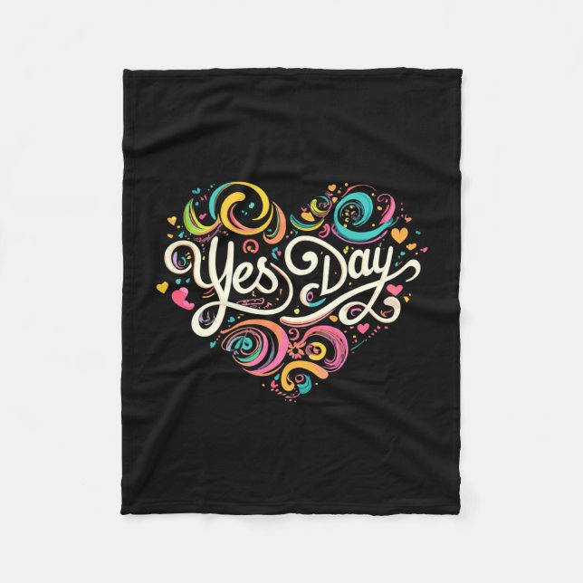Yes day performance  fleece blanket (Front)