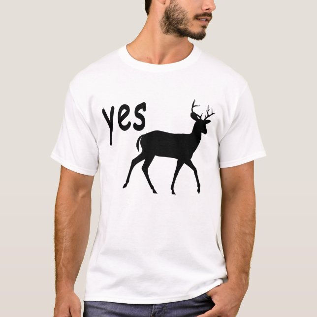 yes DEER Dark T-Shirt.png T-Shirt (Front)
