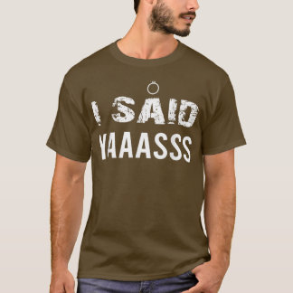 Yes Engagement Wedding, Bride Women Cute Wedding H T-Shirt