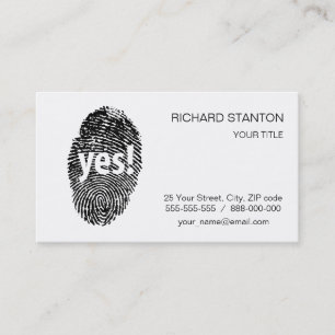 Yes: finger print business card