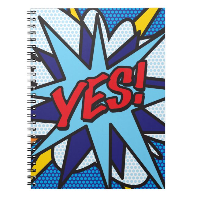 YES Fun Retro Comic Book Pop Art (Front)