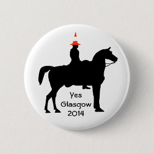 Yes Glasgow Scotland  Button Badge