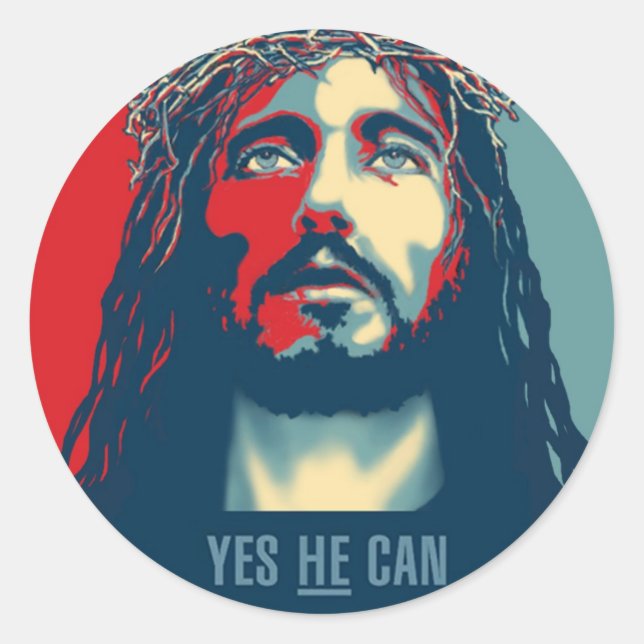 Yes HE Can Circle Sticker (Front)