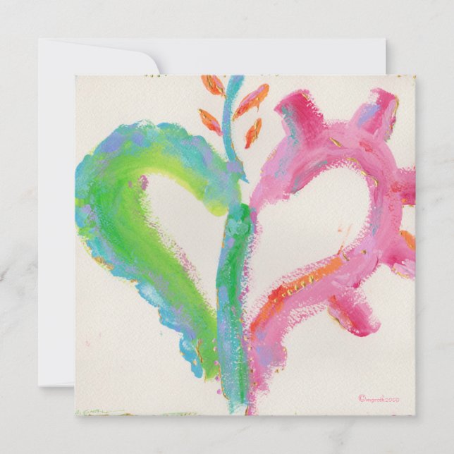 Yes! heart party invitation (Front)