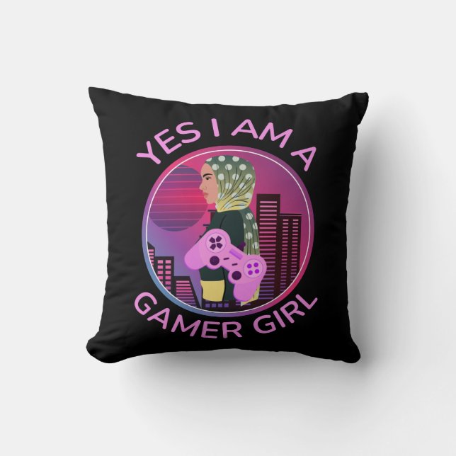 YES I AM A GAMER GIRL CUSHION (Front)