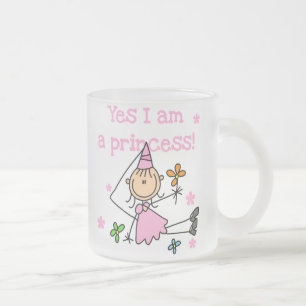 Yes I am a Princess Frosted Glass Coffee Mug
