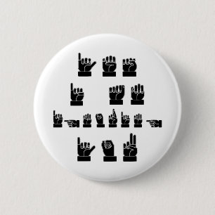 Yes I Am Ignoring You ASL  #USAPatriotGraphics  © 6 Cm Round Badge