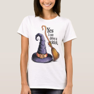 Yes I Can Drive a Stick Women's Halloween Colour O T-Shirt