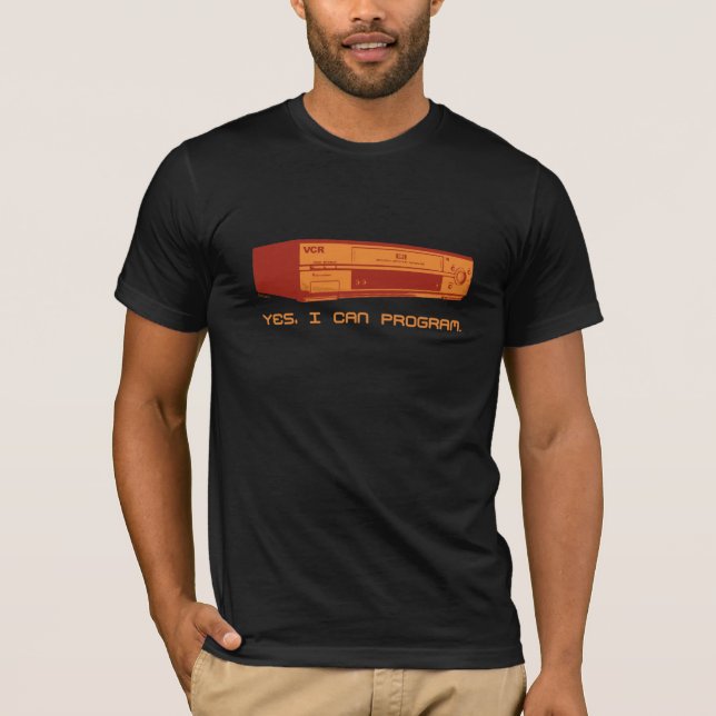 'Yes, I can program' funny t-shirt design (Front)