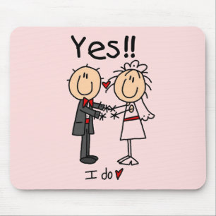 YES I Do Bride and Groom T-shirts and Gifts Mouse Mat