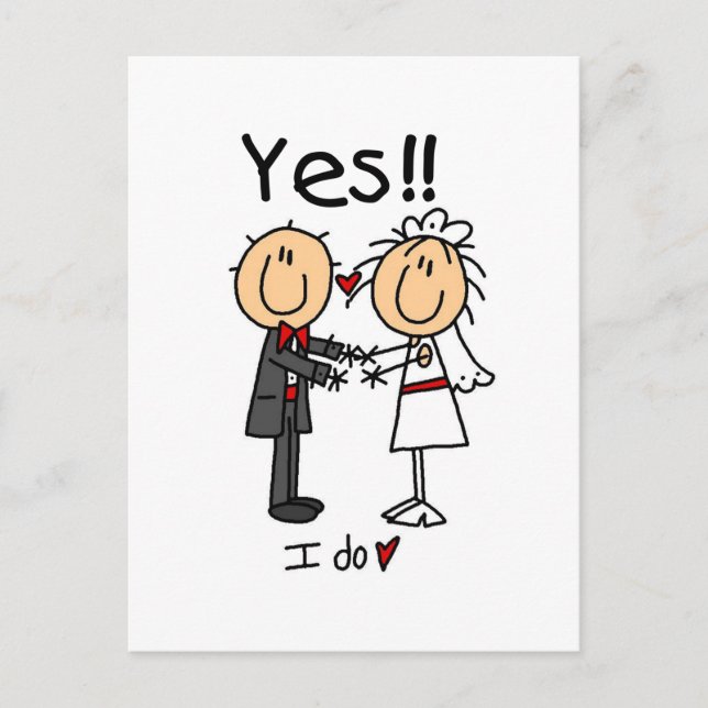 YES I Do Bride and Groom T-shirts and Gifts Postcard (Front)