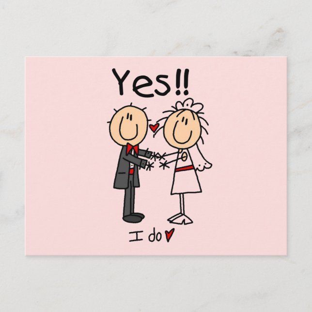 YES I Do Bride and Groom T-shirts and Gifts Postcard (Front)