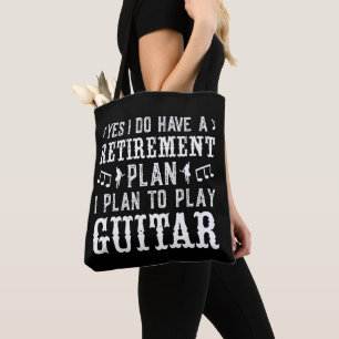 Yes I Do Have A Retirement Plan Funny Guitar Lover Tote Bag