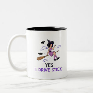Yes I Drive Stick  Two-Tone Coffee Mug