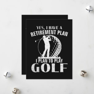 Yes I Have A Retirement Plan Golf Funny Golfer Holiday Card