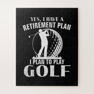 Yes I Have A Retirement Plan Golf Funny Golfer Jigsaw Puzzle