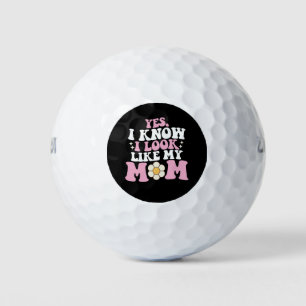 Yes I Know I Look Like My Mum Groovy Mother's Day Golf Balls
