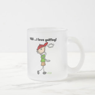 YES I Love Golf Tshirts and Gifts Frosted Glass Coffee Mug