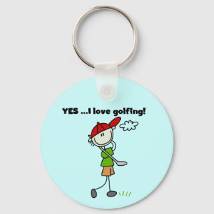 YES I Love Golf Tshirts and Gifts Key Ring