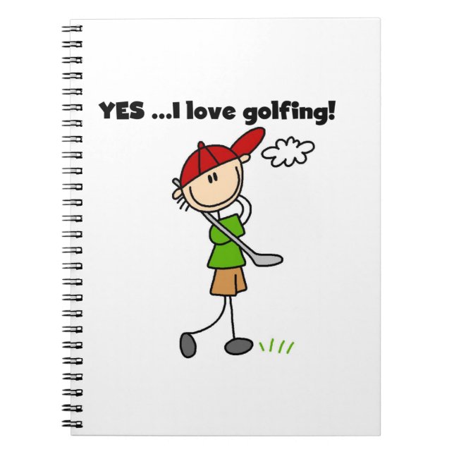Yes I Love Golfing Notebook (Front)
