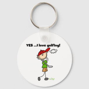YES I Love Golfing Tshirts and Gifts Key Ring