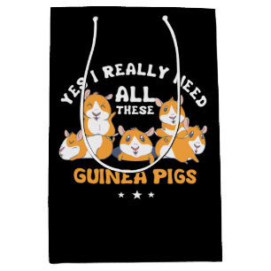Yes I need all these Guinea Pig Cavy Roddent Medium Gift Bag
