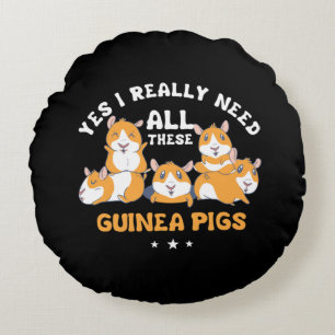 Yes I need all these Guinea Pig Cavy Roddent Round Cushion