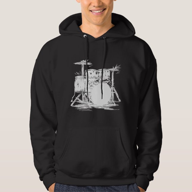 Yes, I Play The Drums Hoodie (Front)