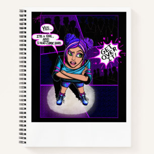 “Yes, I read comic books” fun sketchbook Notebook