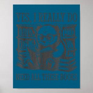 Yes i really do need all these books Illustration Poster