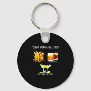 Yes i support blm beer liquor margaritas key ring